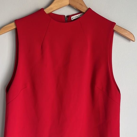 Alice + Olivia Red mock neck mini dress - Picture 6 of 12